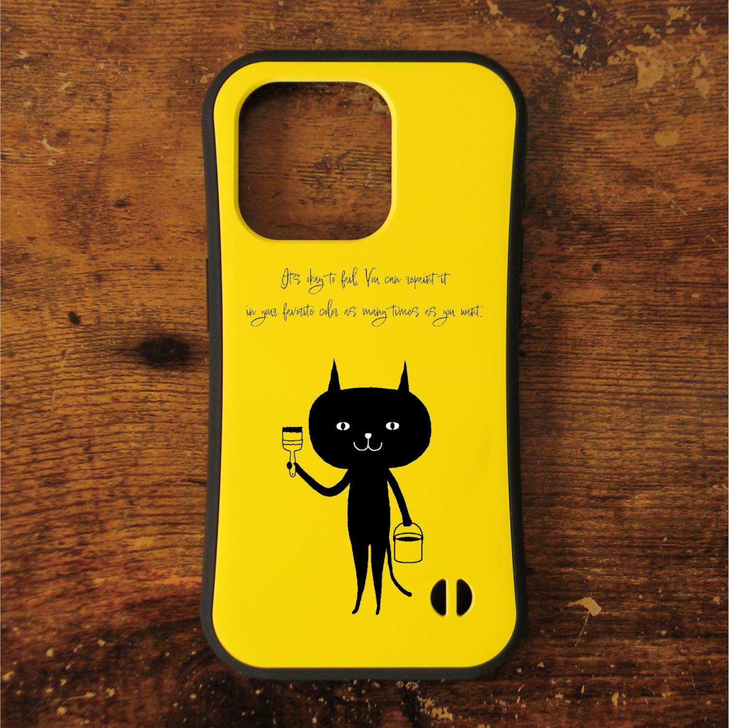 猫　ネコ　ねこ　黒猫　スマホケース　耐衝撃　iPhoneケース　iPhone17　16e　グリップケース　ねこのひげ63