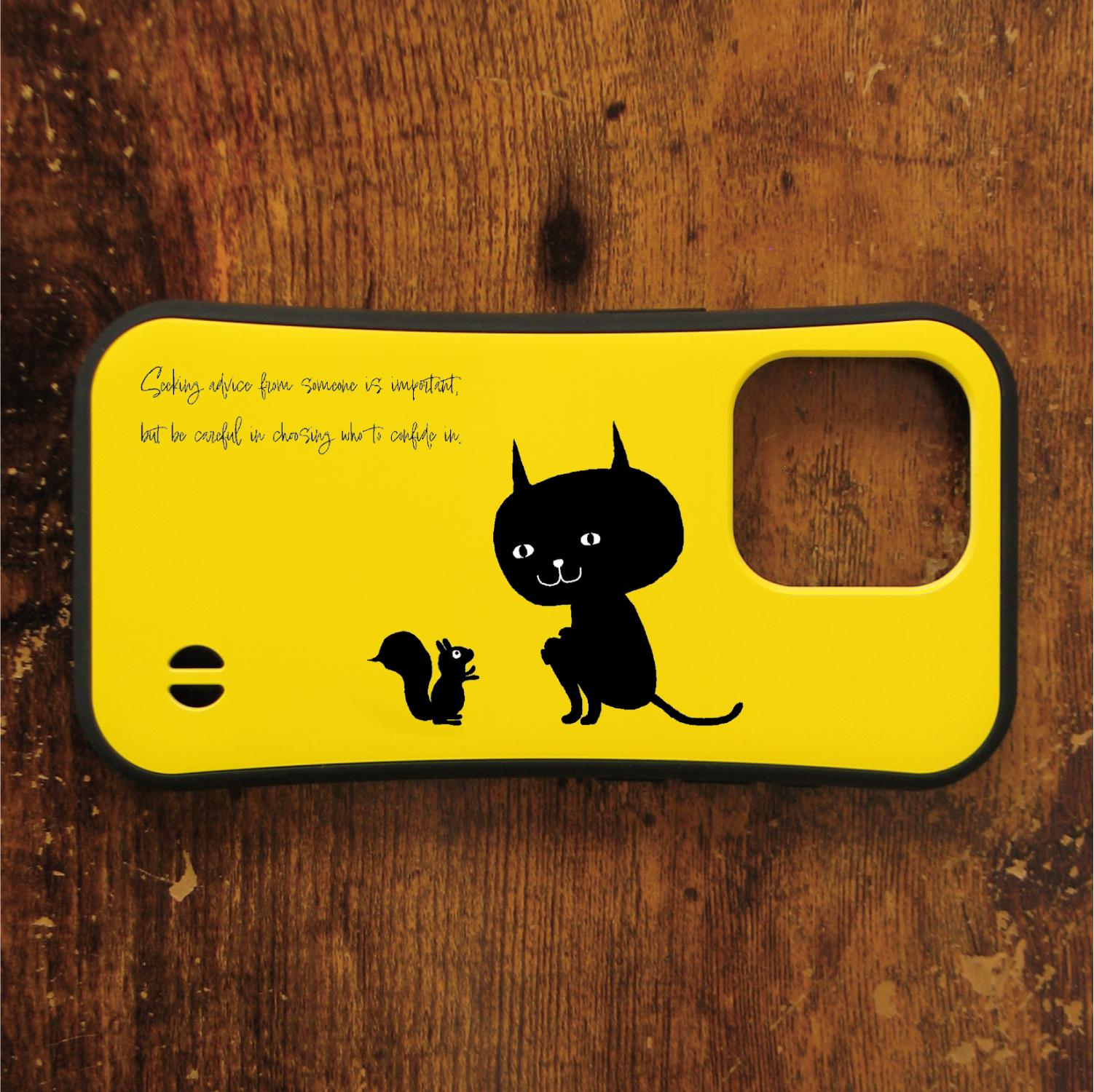 猫　ネコ　ねこ　黒猫　スマホケース　耐衝撃　iPhoneケース　iPhone17　16e　グリップケース　ねこのひげ44