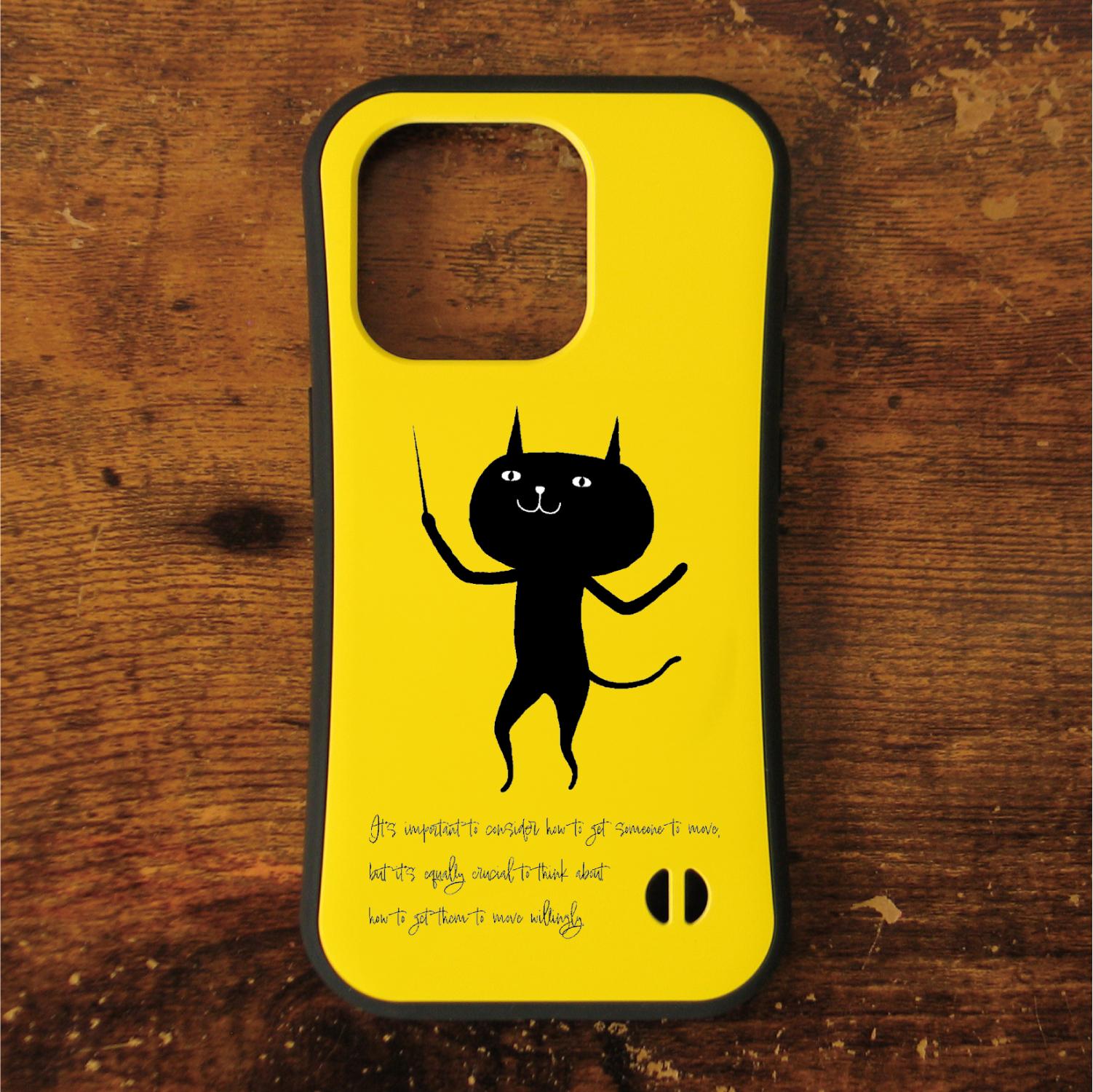 猫　ネコ　ねこ　黒猫　スマホケース　耐衝撃　iPhoneケース　iPhone17　16e　グリップケース　ねこのひげ76