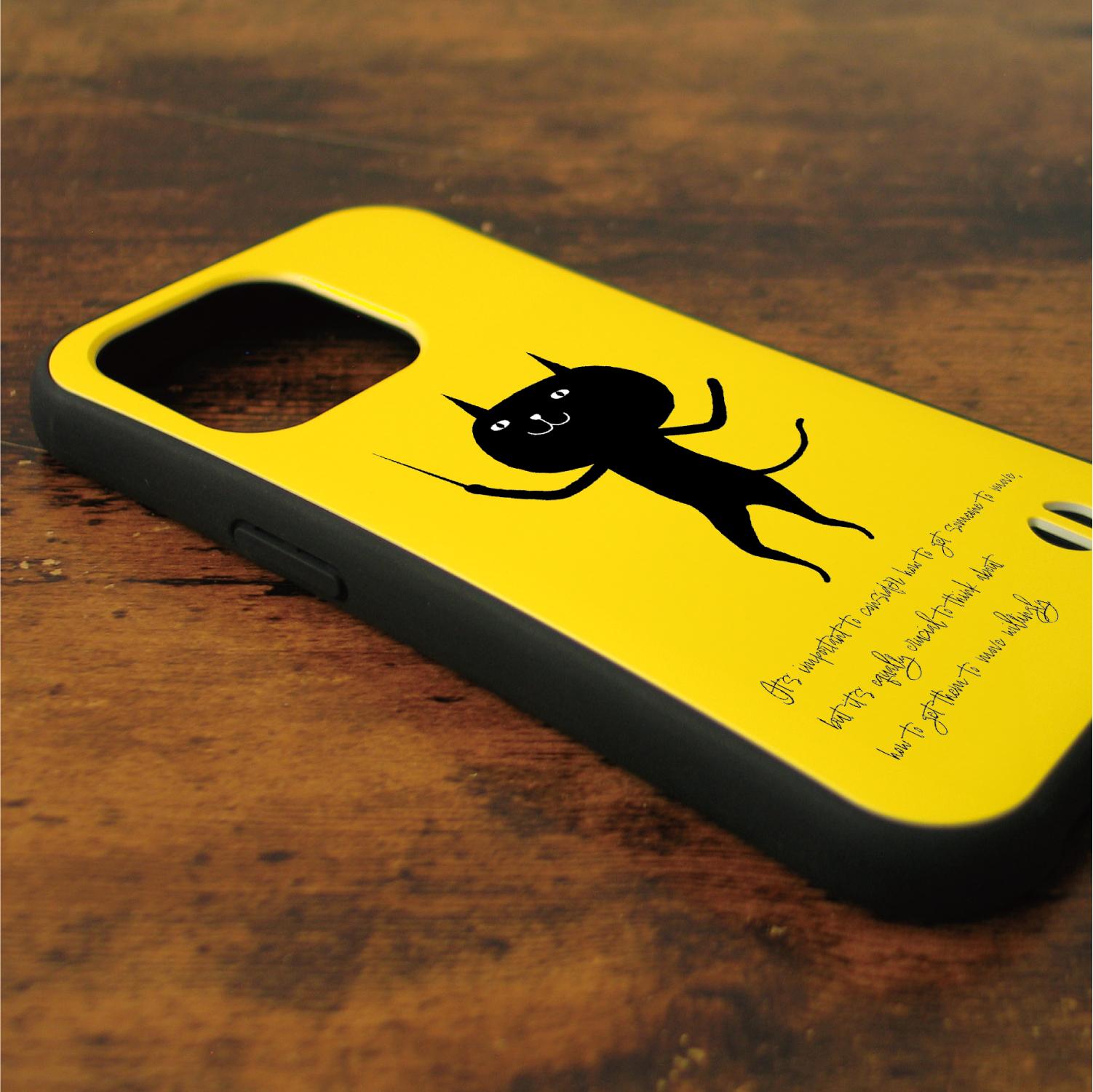 猫　ネコ　ねこ　黒猫　スマホケース　耐衝撃　iPhoneケース　iPhone17　16e　グリップケース　ねこのひげ76 | 2枚目