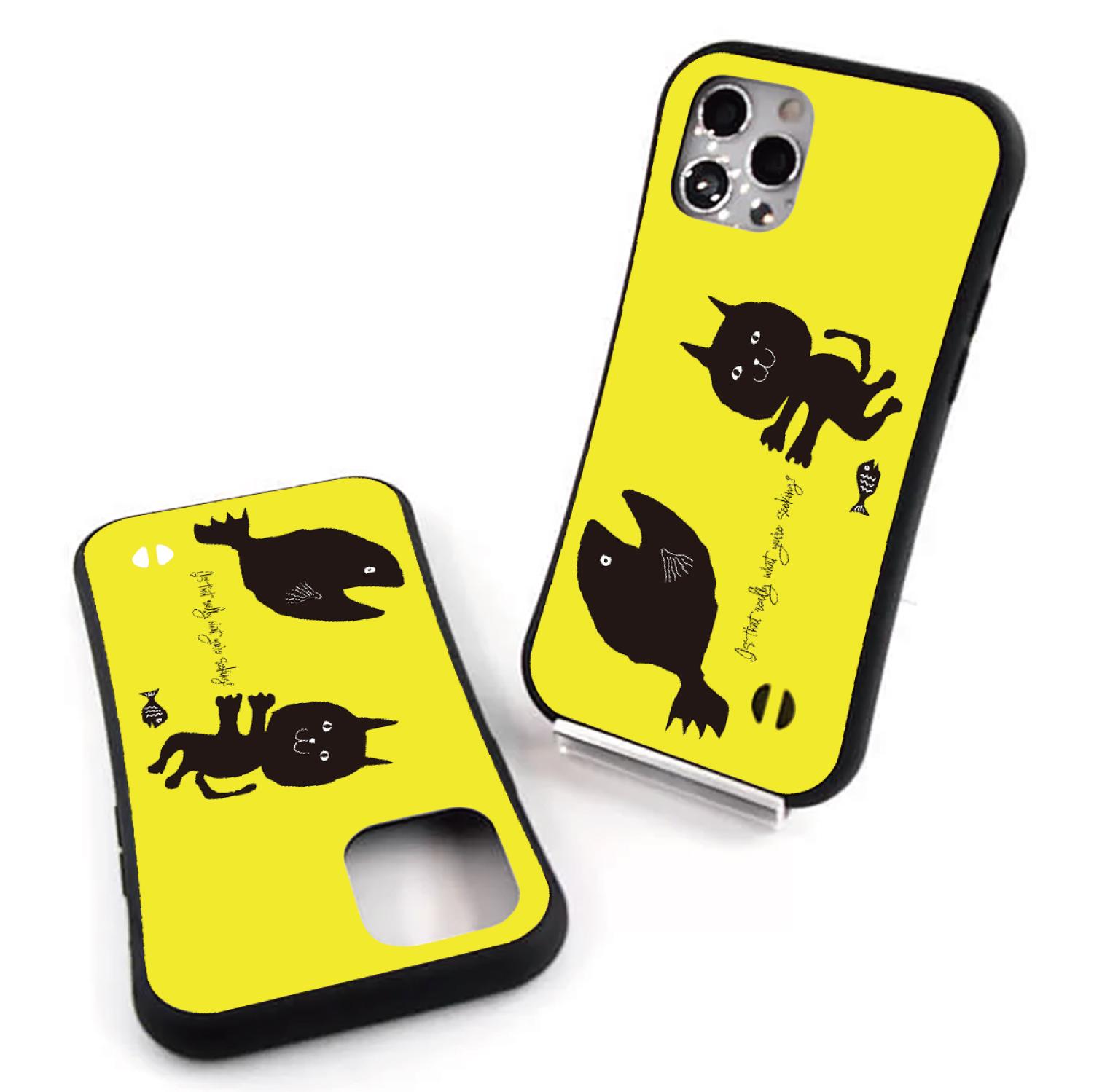 猫　ネコ　ねこ　黒猫　スマホケース　耐衝撃　iPhoneケース　iPhone17　16e　グリップケース　ねこのひげ03 | 5枚目